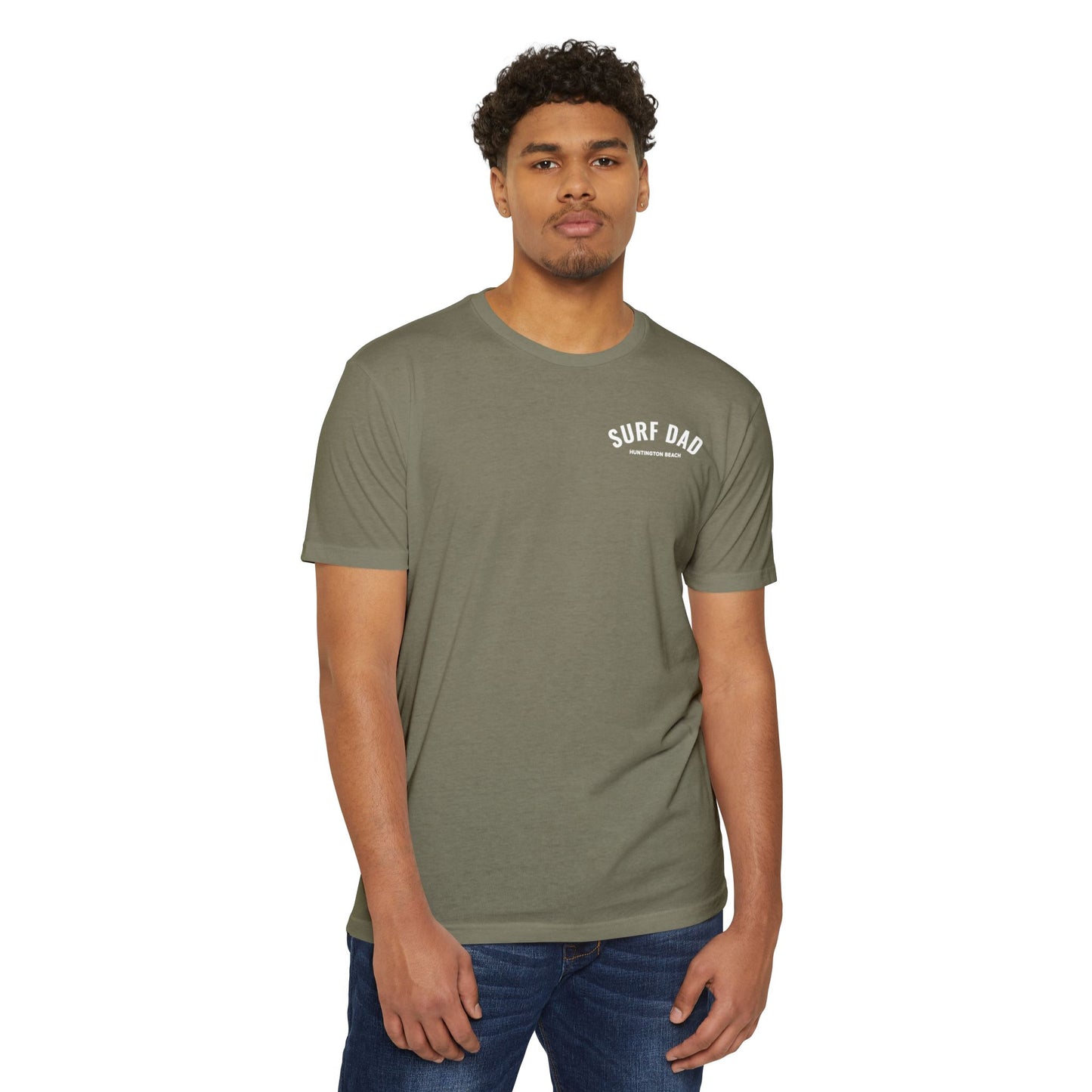 SURF DAD WHITE LOGO TEE