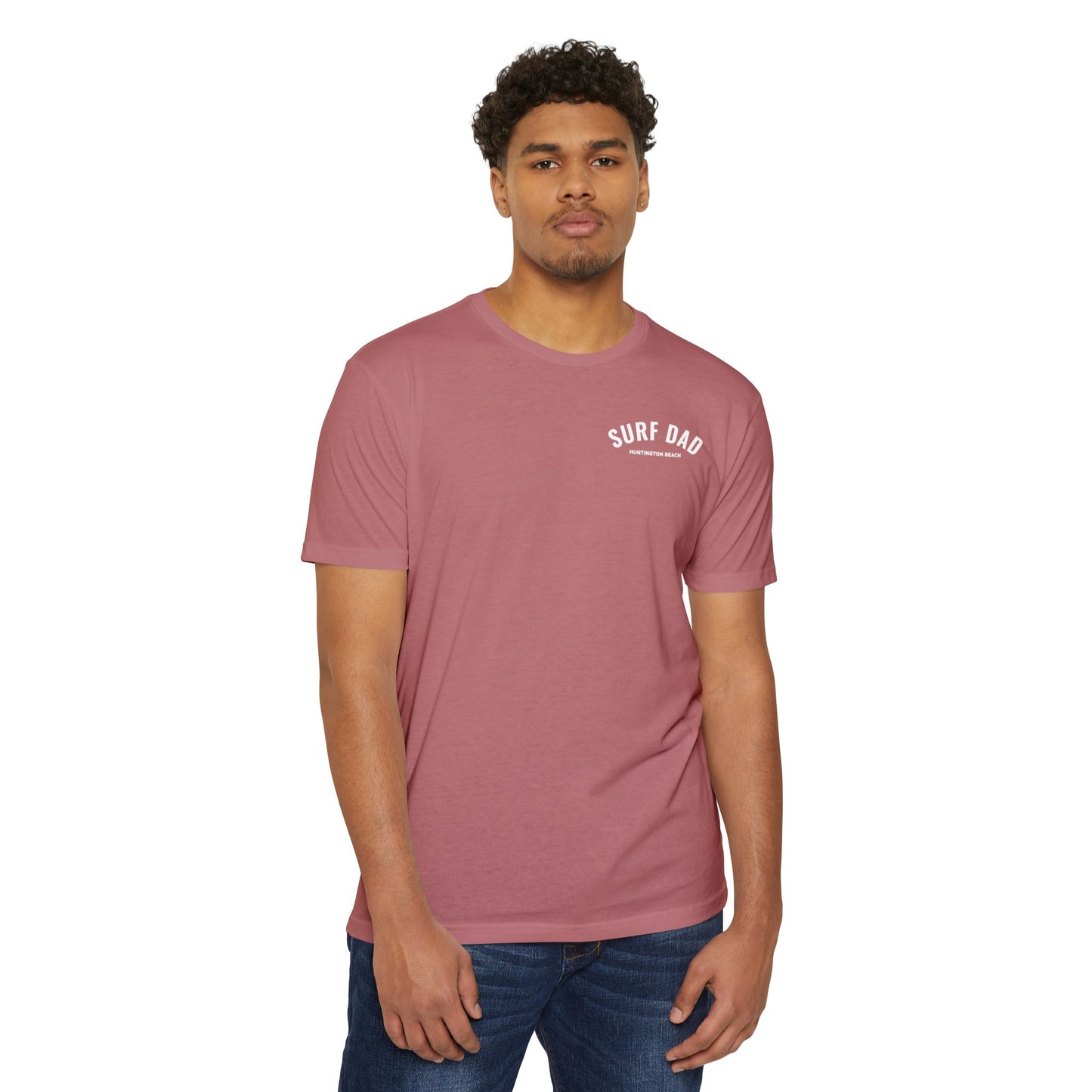 SURF DAD WHITE LOGO TEE