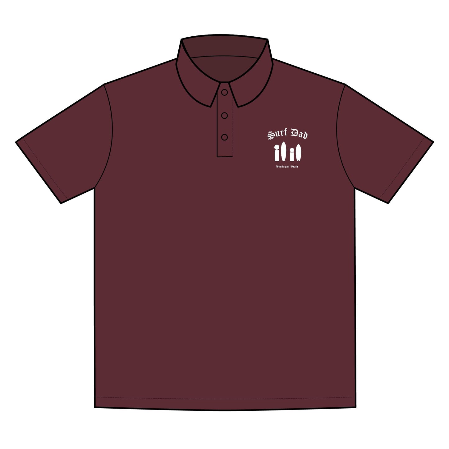 SURF DAD OE SYMBOL GOLF POLO