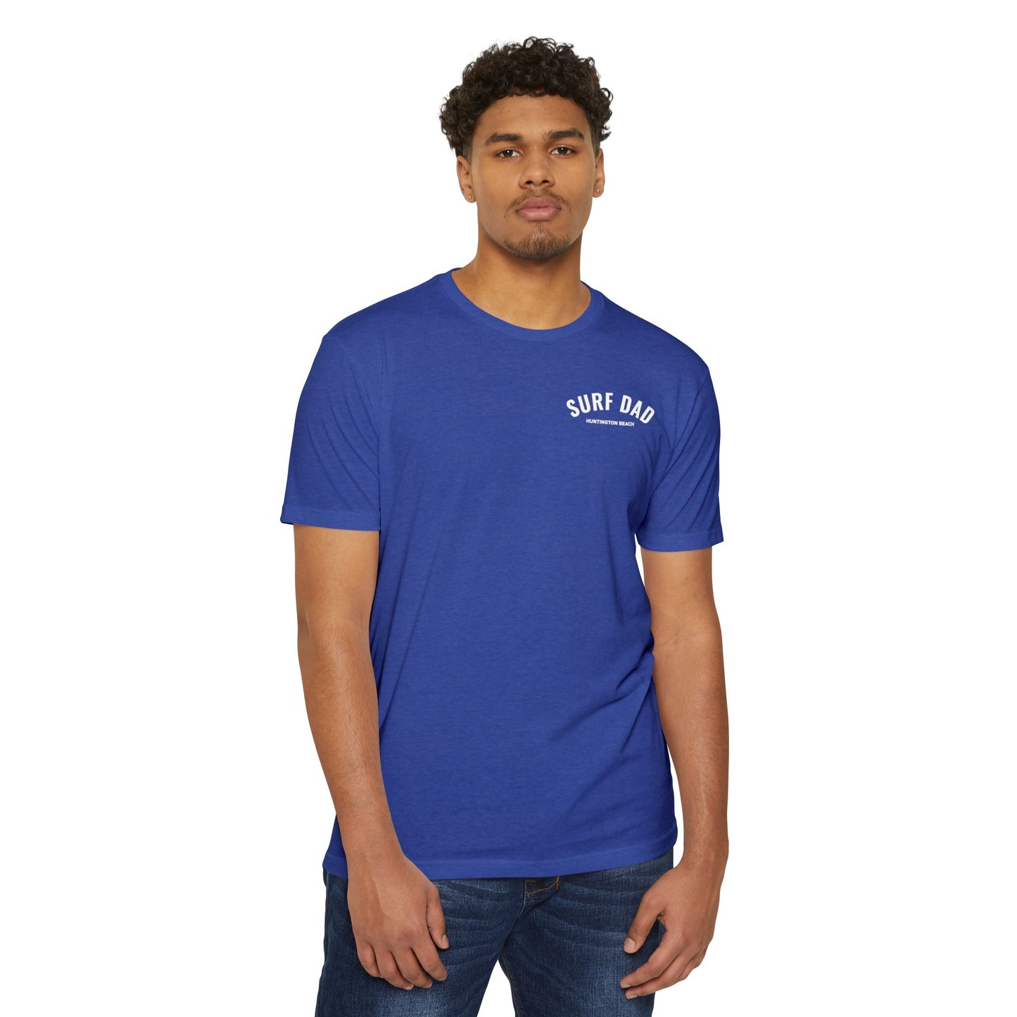 SURF DAD WHITE LOGO TEE