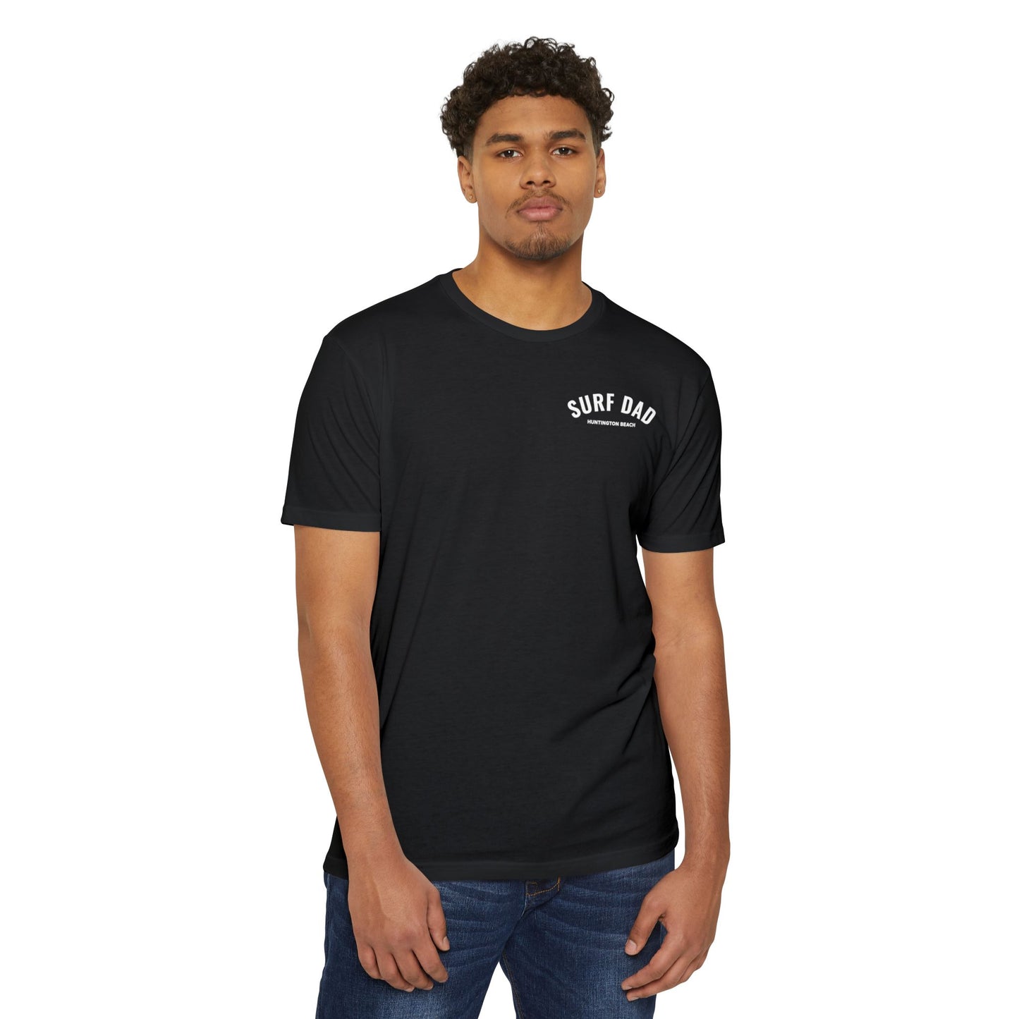 SURF DAD WHITE LOGO TEE