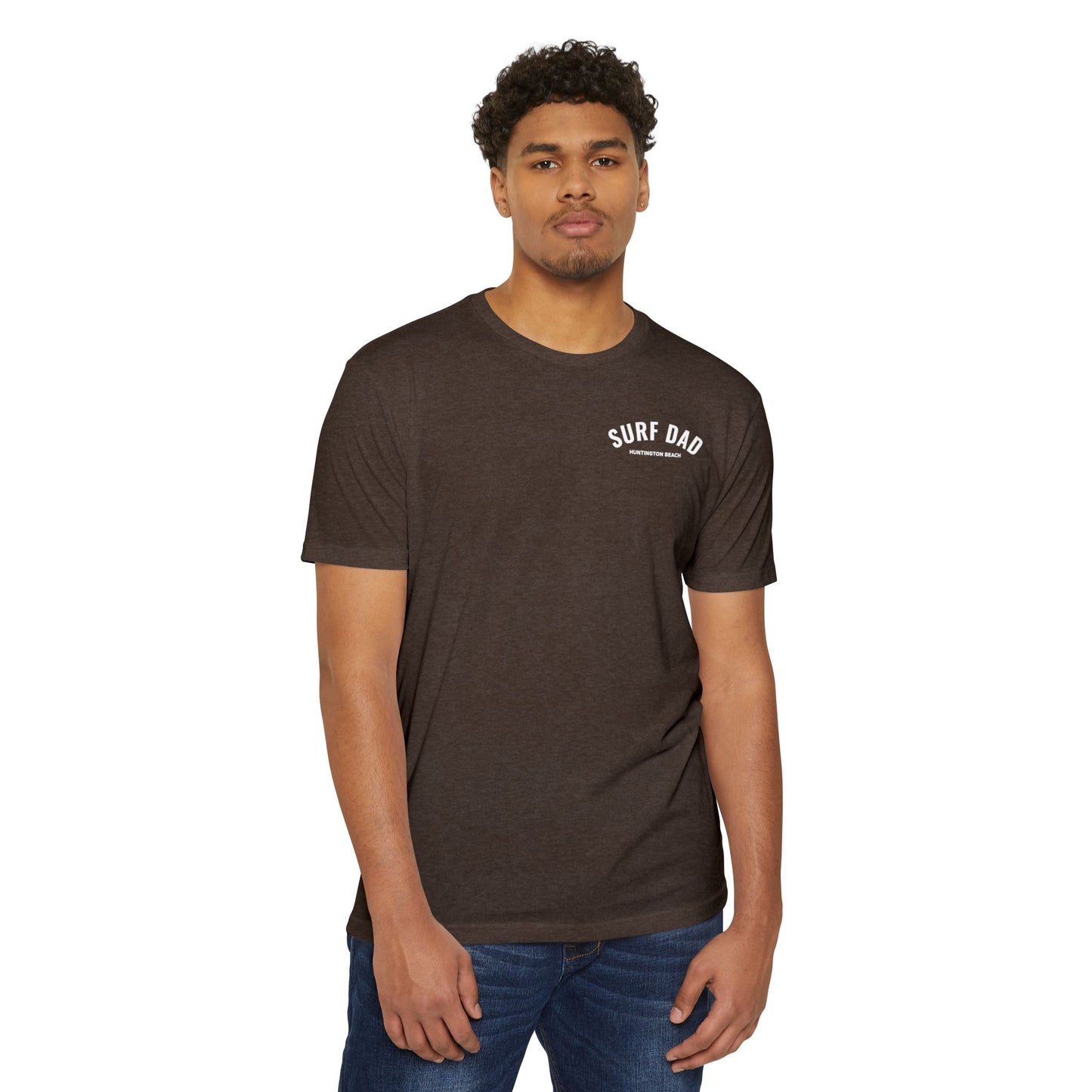 SURF DAD WHITE LOGO TEE