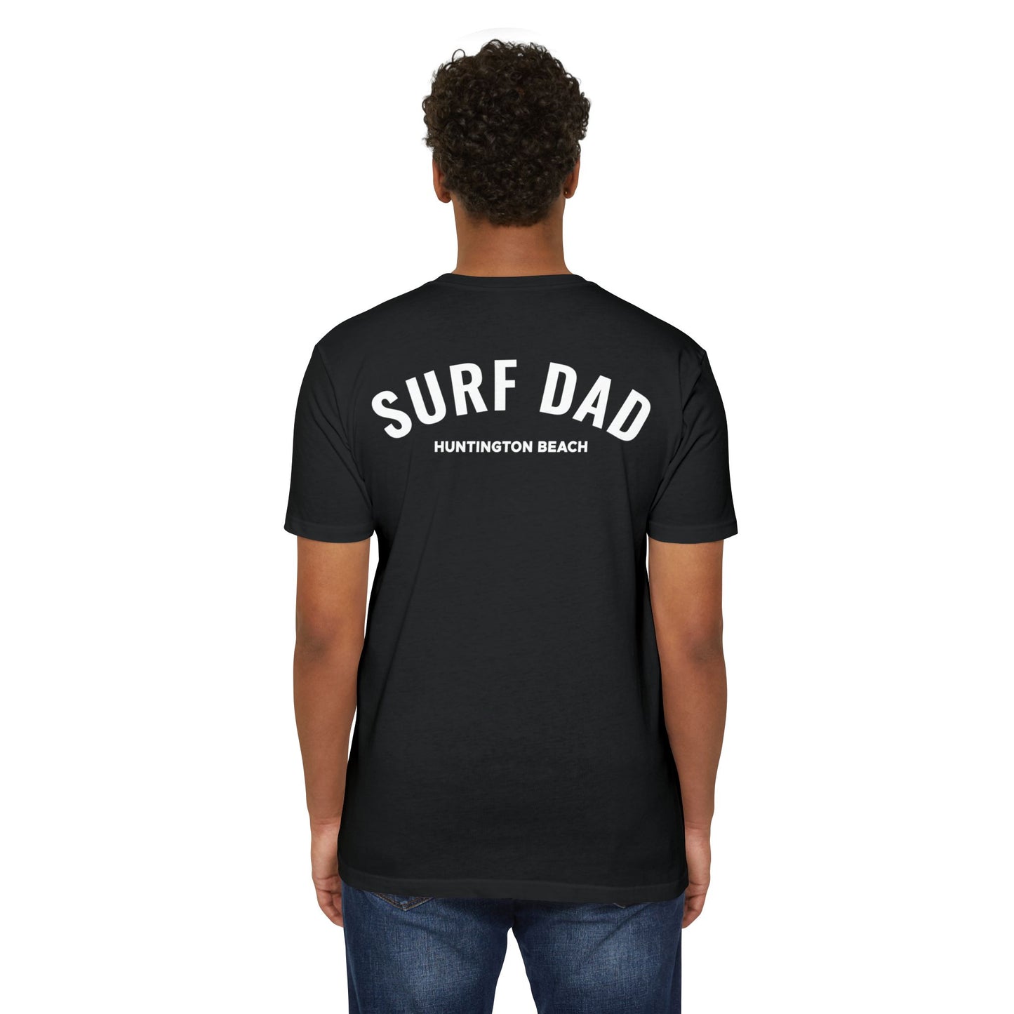 SURF DAD WHITE LOGO TEE