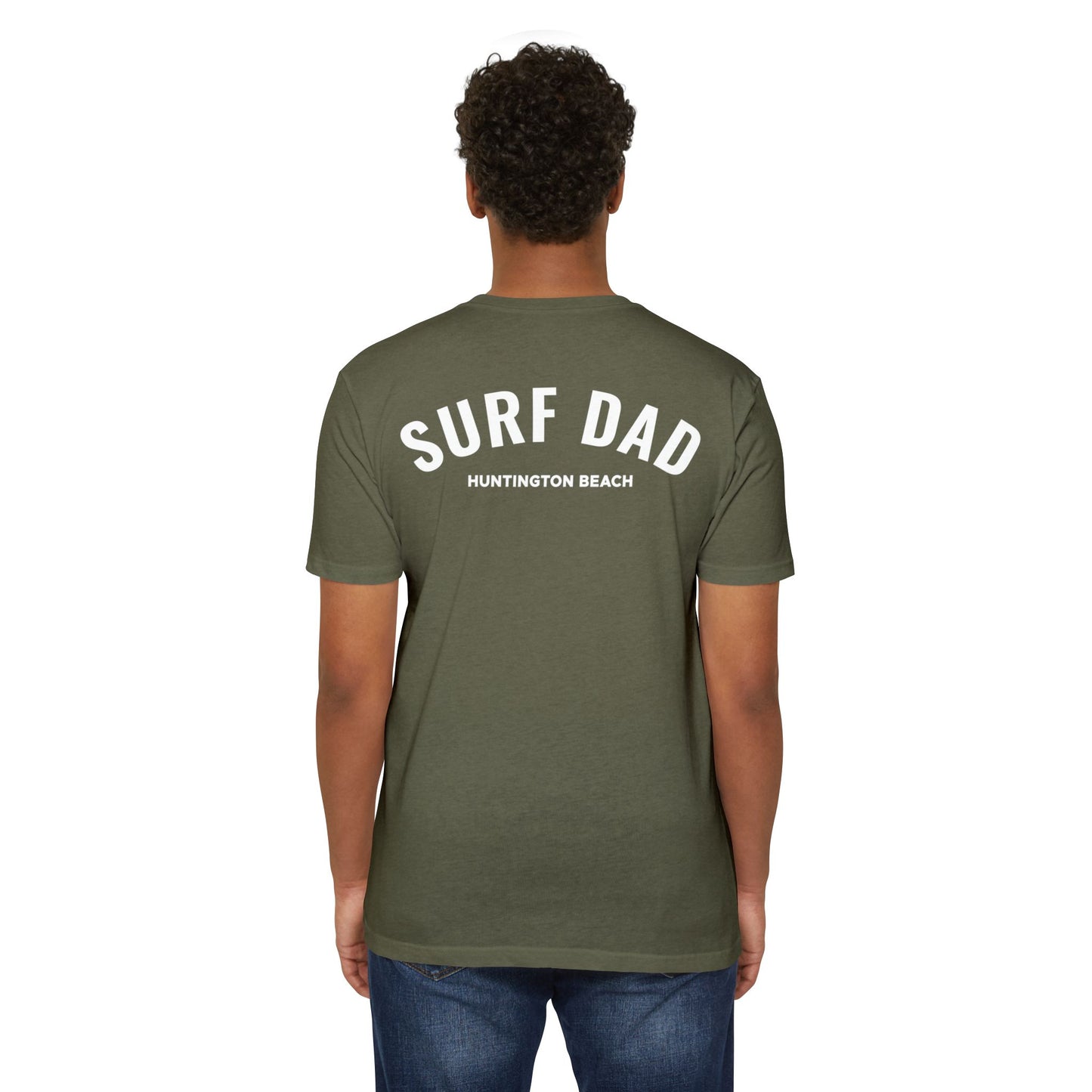 SURF DAD WHITE LOGO TEE