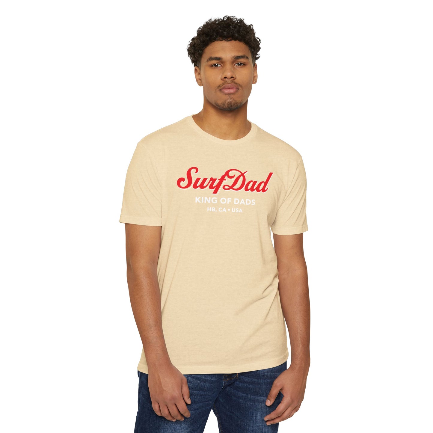 SURF DAD KING OF DADS CURSIVE TEE