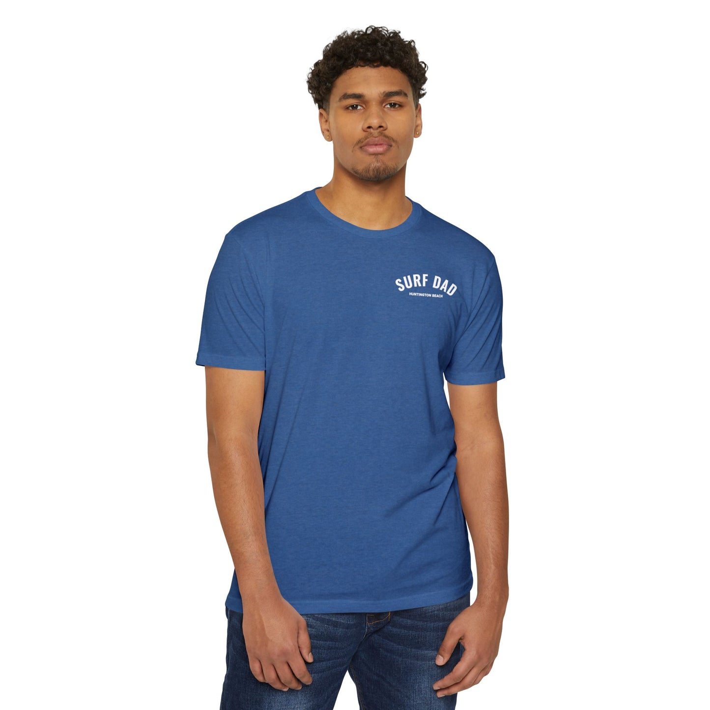 SURF DAD WHITE LOGO TEE