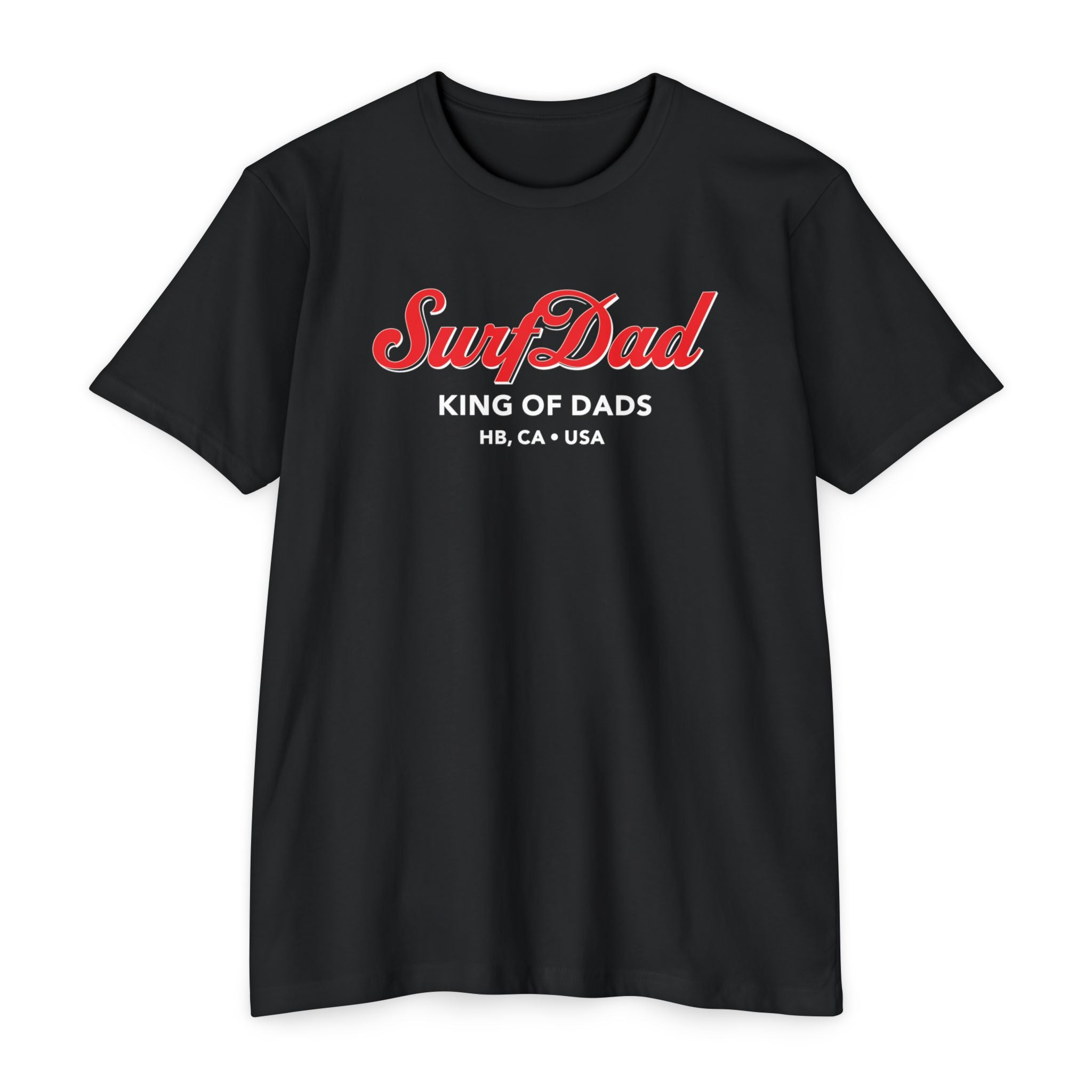 SURF DAD KING OF DADS CURSIVE TEE – SURF DAD HUNTINGTON BEACH