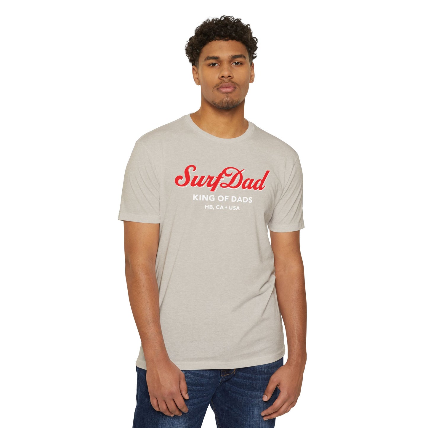 SURF DAD KING OF DADS CURSIVE TEE