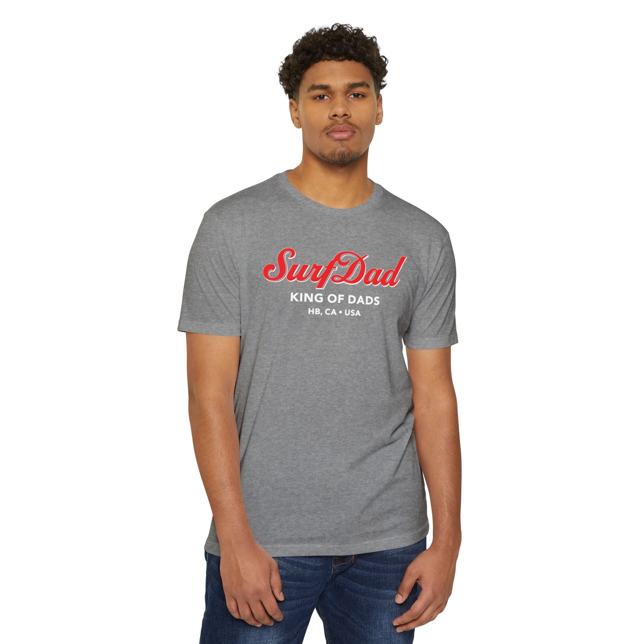 SURF DAD KING OF DADS CURSIVE TEE – SURF DAD HUNTINGTON BEACH