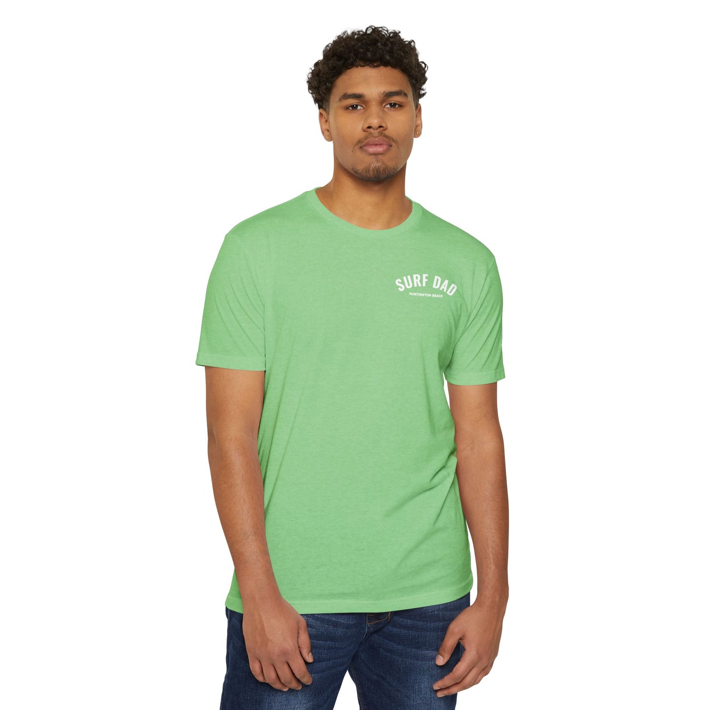 SURF DAD WHITE LOGO TEE