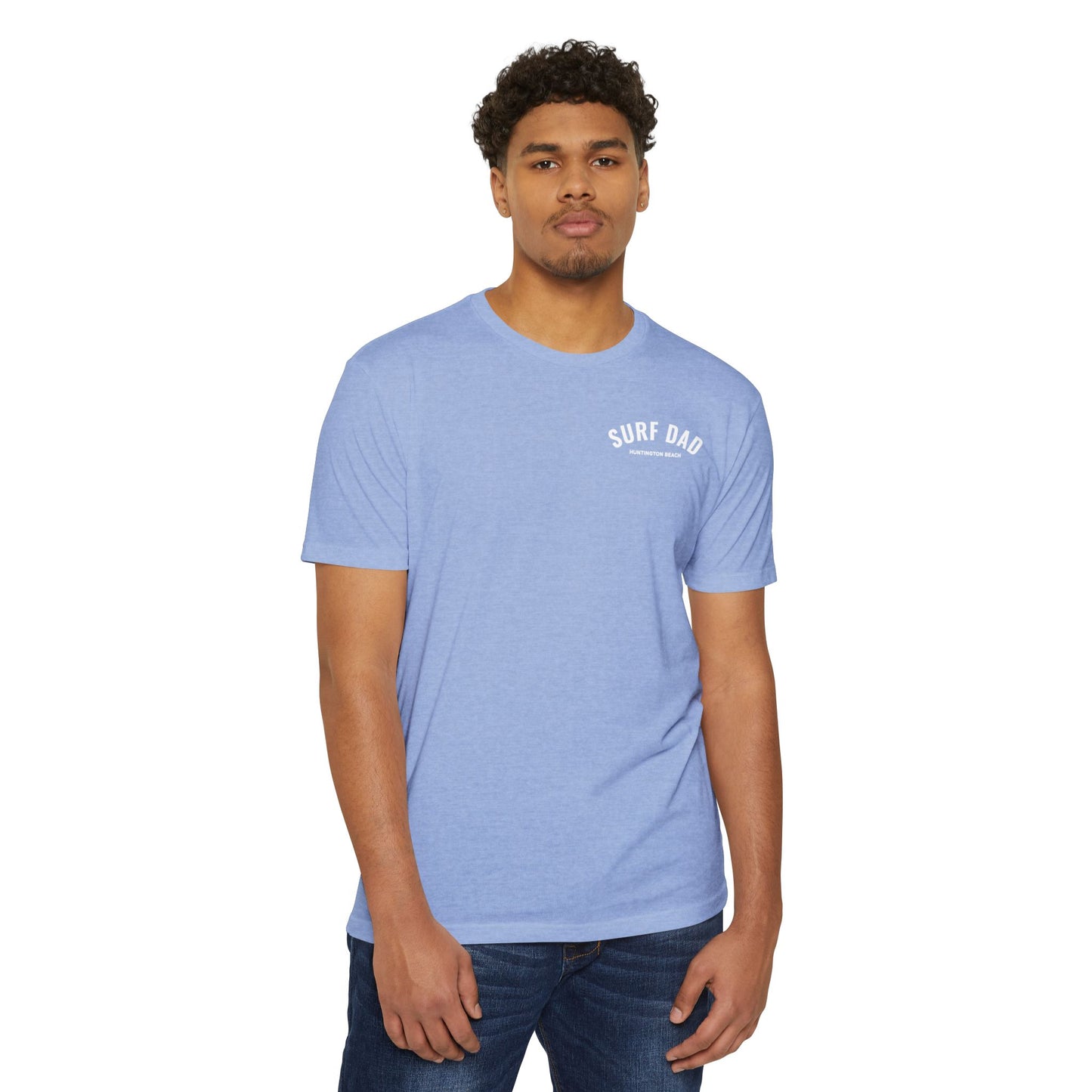 SURF DAD WHITE LOGO TEE