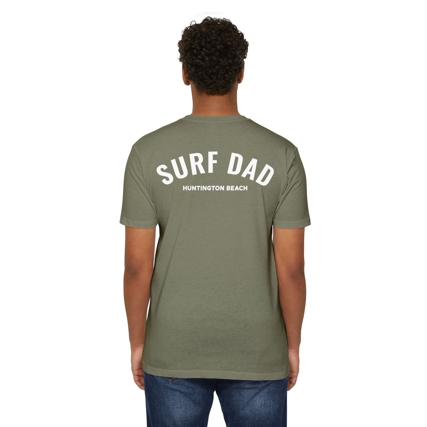 SURF DAD WHITE LOGO TEE