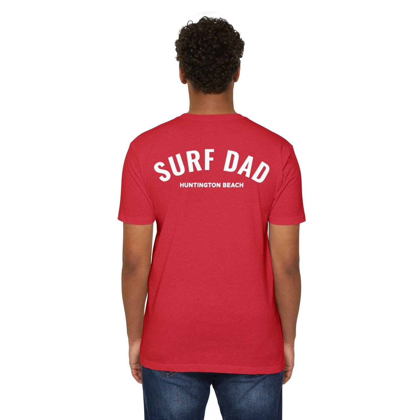 SURF DAD WHITE LOGO TEE