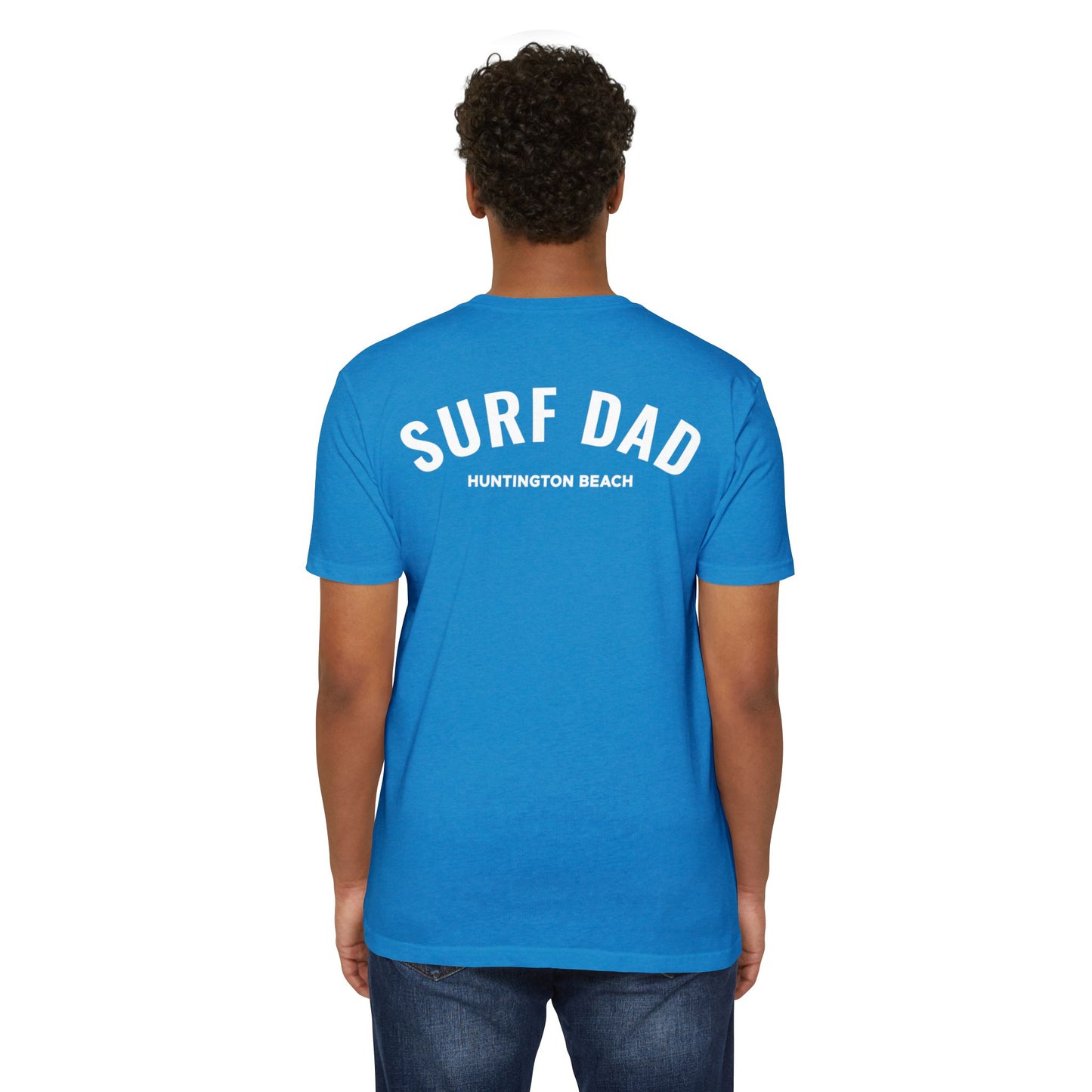 SURF DAD WHITE LOGO TEE