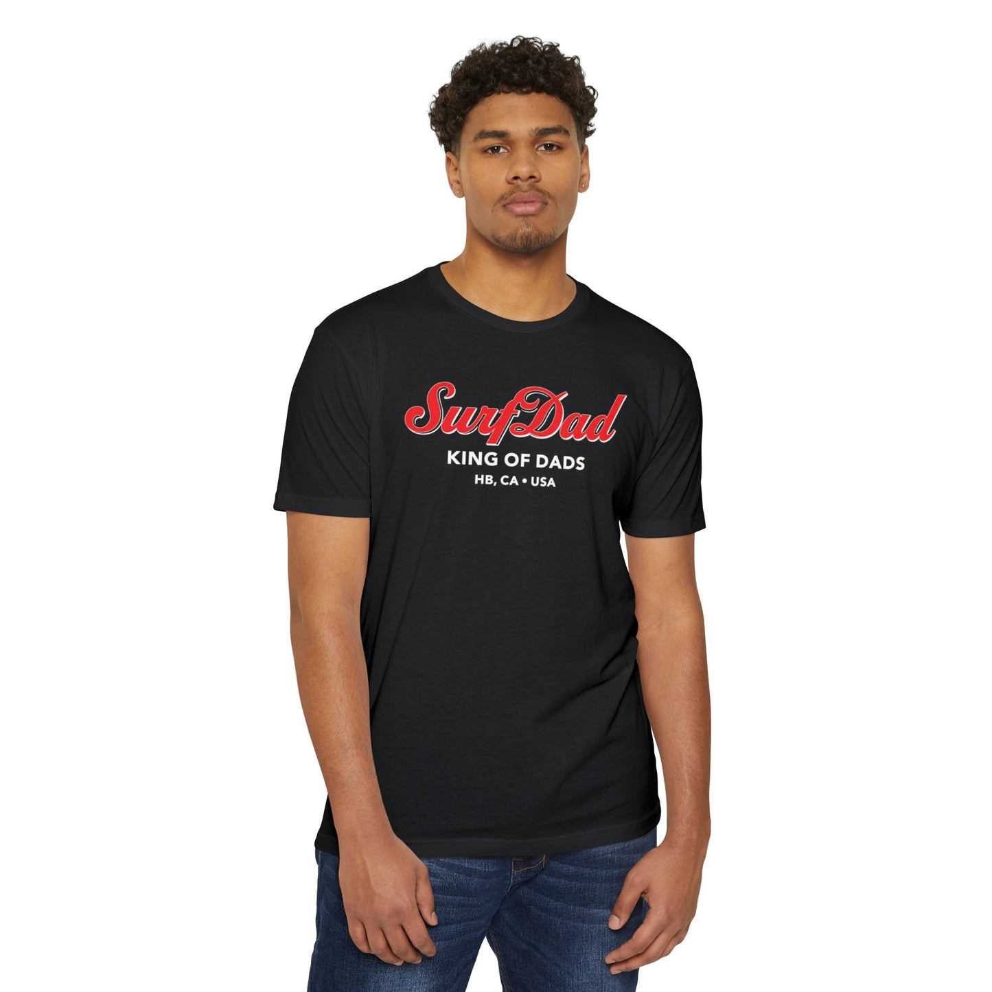 SURF DAD KING OF DADS CURSIVE TEE