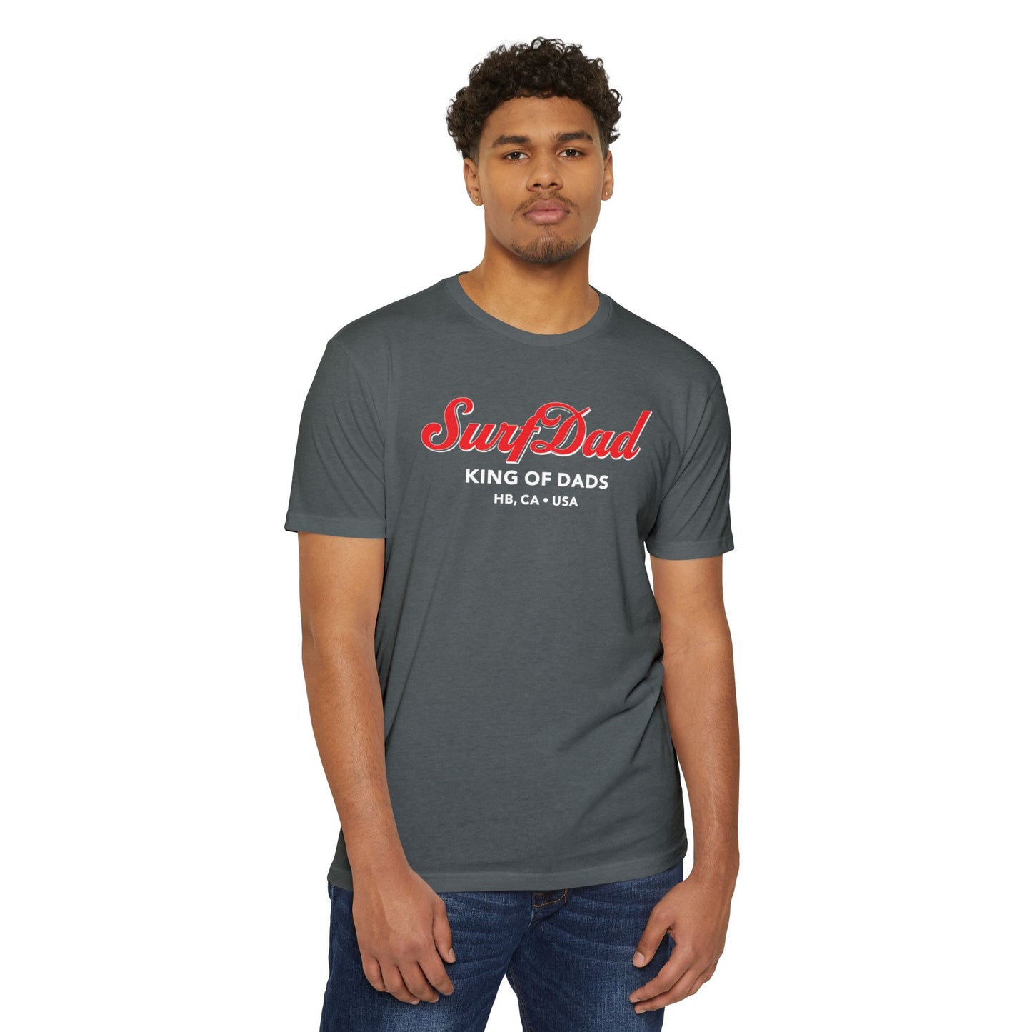 SURF DAD KING OF DADS CURSIVE TEE